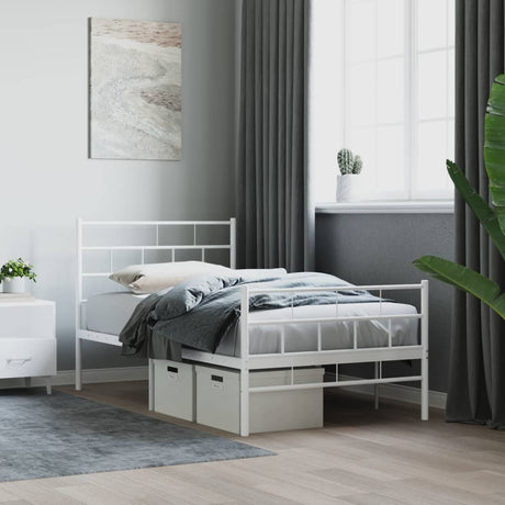 Metal Bed Frame Without Mattress 90X200Cm