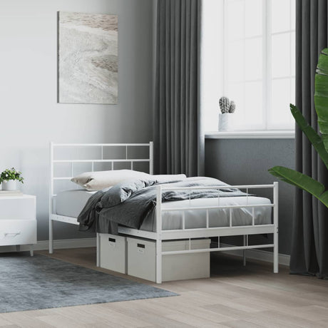 Metal Bed Frame Without Mattress 90X200Cm