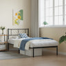 Metal Bed Frame Without Mattress With Footboard 150X200Cm