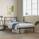 Metal Bed Frame Without Mattress With Footboard 150X200Cm