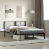 Metal Bed Frame Without Mattress With Footboard 150X200Cm