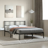 Metal Bed Frame Without Mattress With Footboard 150X200Cm