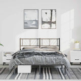 Metal Bed Frame Without Mattress With Footboard 150X200Cm