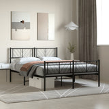 Metal Bed Frame Without Mattress With Footboard 150X200Cm