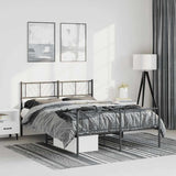 Metal Bed Frame Without Mattress With Footboard 150X200Cm