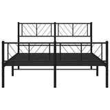 Metal Bed Frame Without Mattress With Footboard 150X200Cm