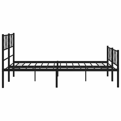 Metal Bed Frame Without Mattress With Footboard 150X200Cm