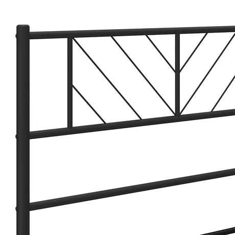 Metal Bed Frame Without Mattress With Footboard 150X200Cm