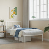Metal Bed Frame Without Mattress With Footboard 150X200Cm