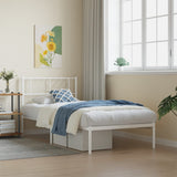 Metal Bed Frame Without Mattress With Footboard 150X200Cm
