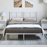 Metal Bed Frame Without Mattress With Footboard 150X200Cm
