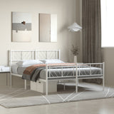 Metal Bed Frame Without Mattress With Footboard 150X200Cm