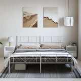 Metal Bed Frame Without Mattress With Footboard 150X200Cm