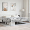 Metal Bed Frame Without Mattress With Footboard 150X200Cm