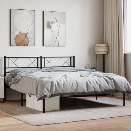 Metal Bed Frame Without Mattress With Footboard 80X200Cm