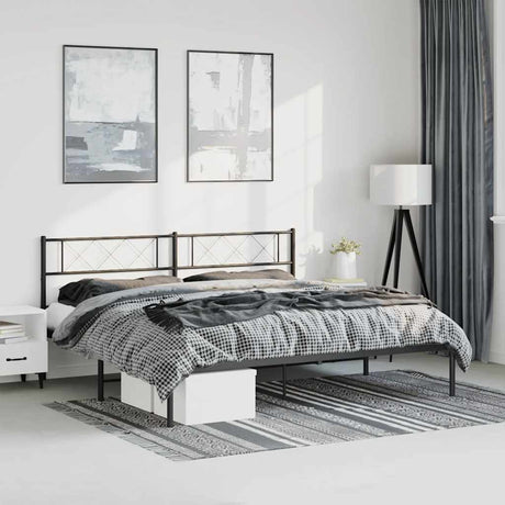 Metal Bed Frame Without Mattress With Footboard 80X200Cm