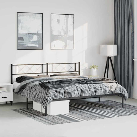 Metal Bed Frame Without Mattress With Footboard 80X200Cm