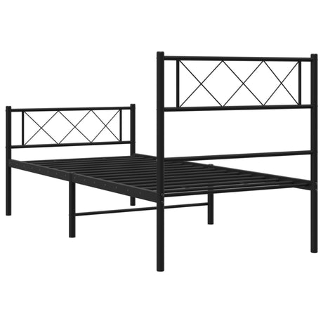 Metal Bed Frame Without Mattress With Footboard 80X200Cm