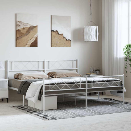 Metal Bed Frame Without Mattress With Footboard 80X200Cm