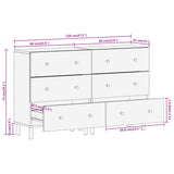 Side Cabinets 2 pcs Black 60x33x75 cm Solid Wood Mango
