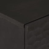 Side Cabinets 2 pcs Black 60x33x75 cm Solid Wood Mango