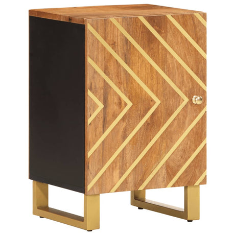 4 Piece Bathroom Cabinet Set Brown And Black Solid Wood Mango