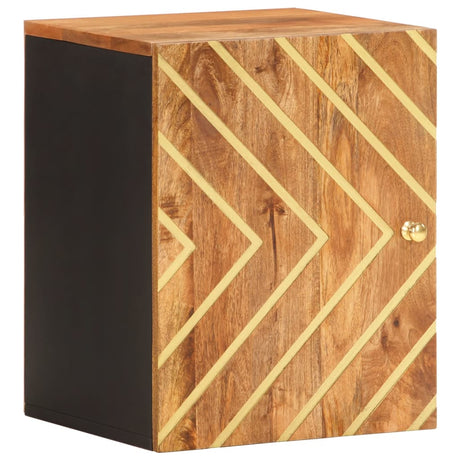 5 Piece Bathroom Cabinet Set Brown And Black Solid Wood Mango