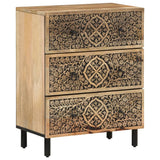 Side Cabinets 2 Pcs 60X33X75 Cm Solid Wood Mango