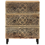 Side Cabinets 2 Pcs 60X33X75 Cm Solid Wood Mango