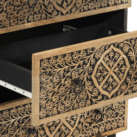 Side Cabinets 2 Pcs 60X33X75 Cm Solid Wood Mango