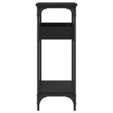 Console Table with Shelf Black 75x29x75cm Engineered Wood