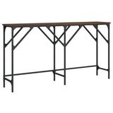 Console Table Brown Oak 140x29x75 cm Engineered Wood
