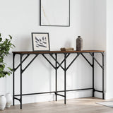 Console Table Brown Oak 140x29x75 cm Engineered Wood