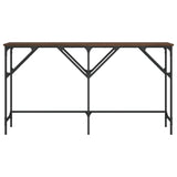 Console Table Brown Oak 140x29x75 cm Engineered Wood