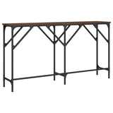 Console Table Brown Oak 140x29x75 cm Engineered Wood