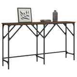 Console Table Brown Oak 140x29x75 cm Engineered Wood