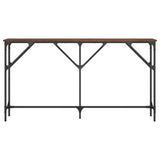 Console Table Brown Oak 140x23x75 cm Engineered Wood