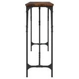 Console Table Smoked Oak 200x29x75 cm Engineered Wood