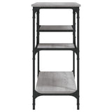 Console Table with Shelves Grey Sonoma 100x35x75 cm