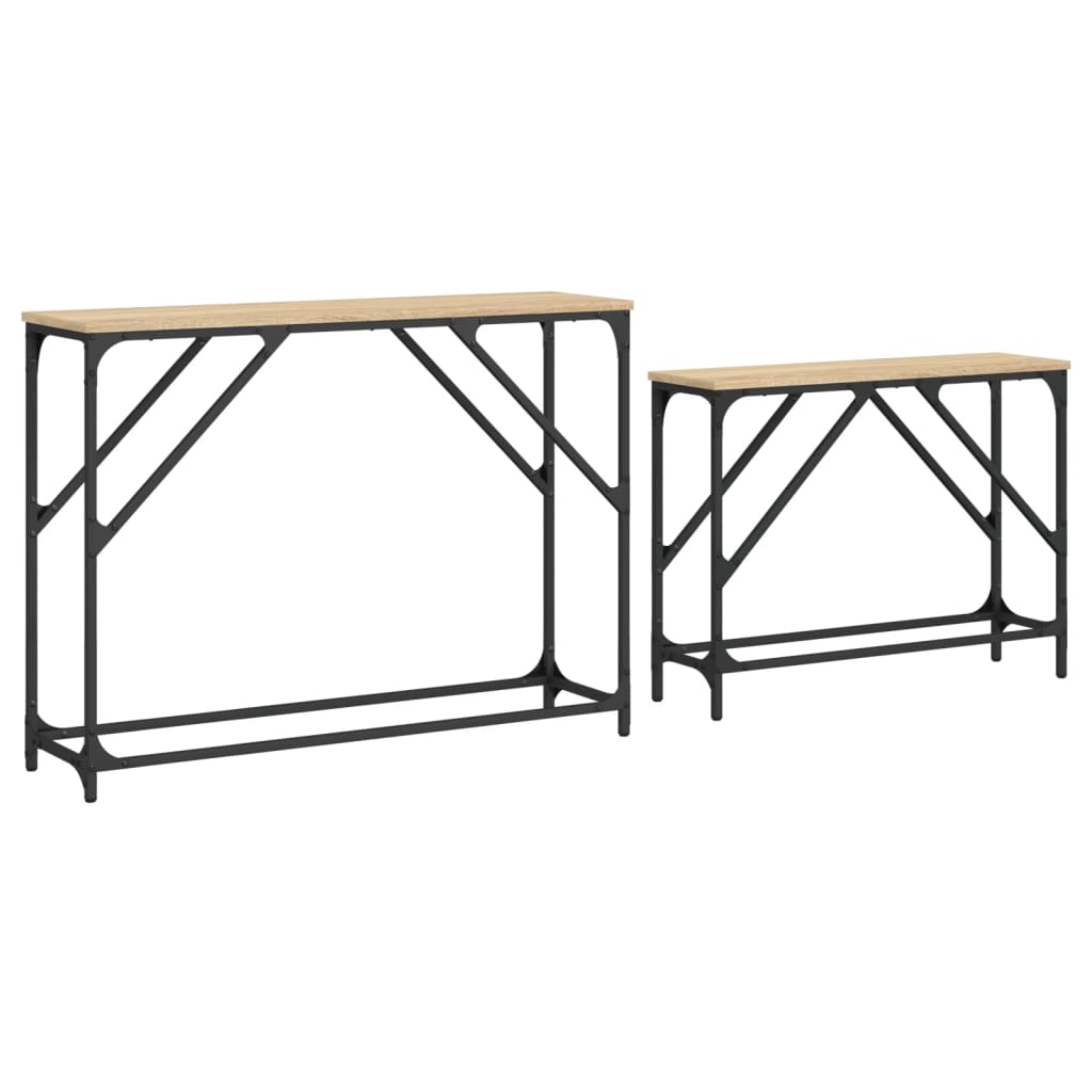 Nesting Console Tables 2 Pcs Engineered Wood