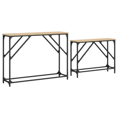 Nesting Console Tables 2 Pcs Engineered Wood