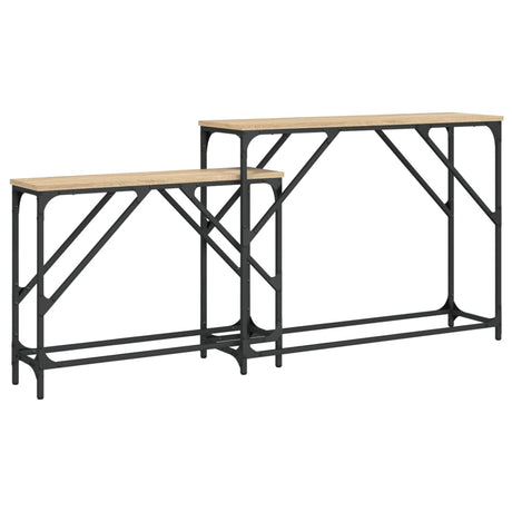 Nesting Console Tables 2 Pcs Engineered Wood