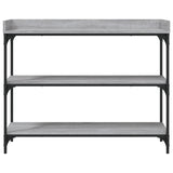 Console Table with Shelves Grey Sonoma 100x30x80 cm