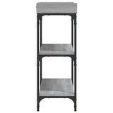 Console Table with Shelves Grey Sonoma 100x30x80 cm