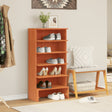 Shoe Cabinet Wax 52X30X104 Cm Solid Wood Pine