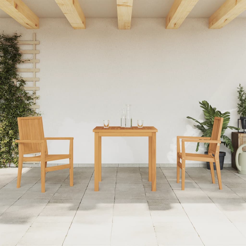 5 Piece Garden Dining Set Solid Wood Teak