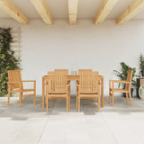 5 Piece Garden Dining Set Solid Wood Teak