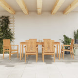 5 Piece Garden Dining Set Solid Wood Teak