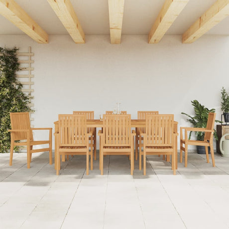 5 Piece Garden Dining Set Solid Wood Teak
