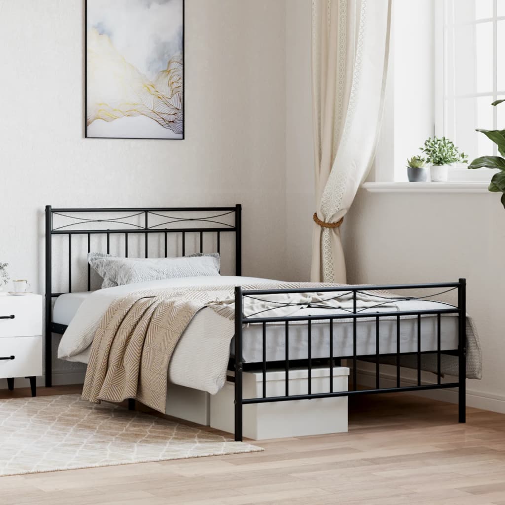 Metal Bed Frame Without Mattress 100X200Cm
